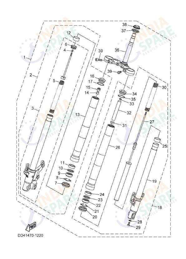 YAMAHA DD41 XSR Series FRONT FORK